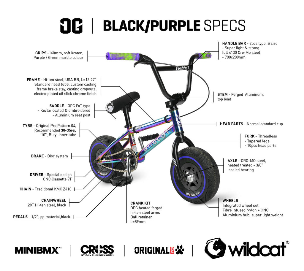 WILDCAT MiniBMX OG - Black/Purple