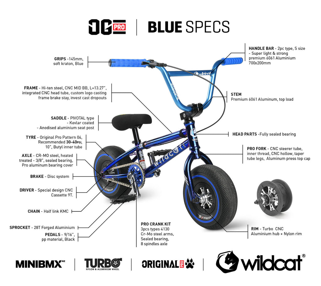 WILDCAT MINI BMX OG-PRO BLUE