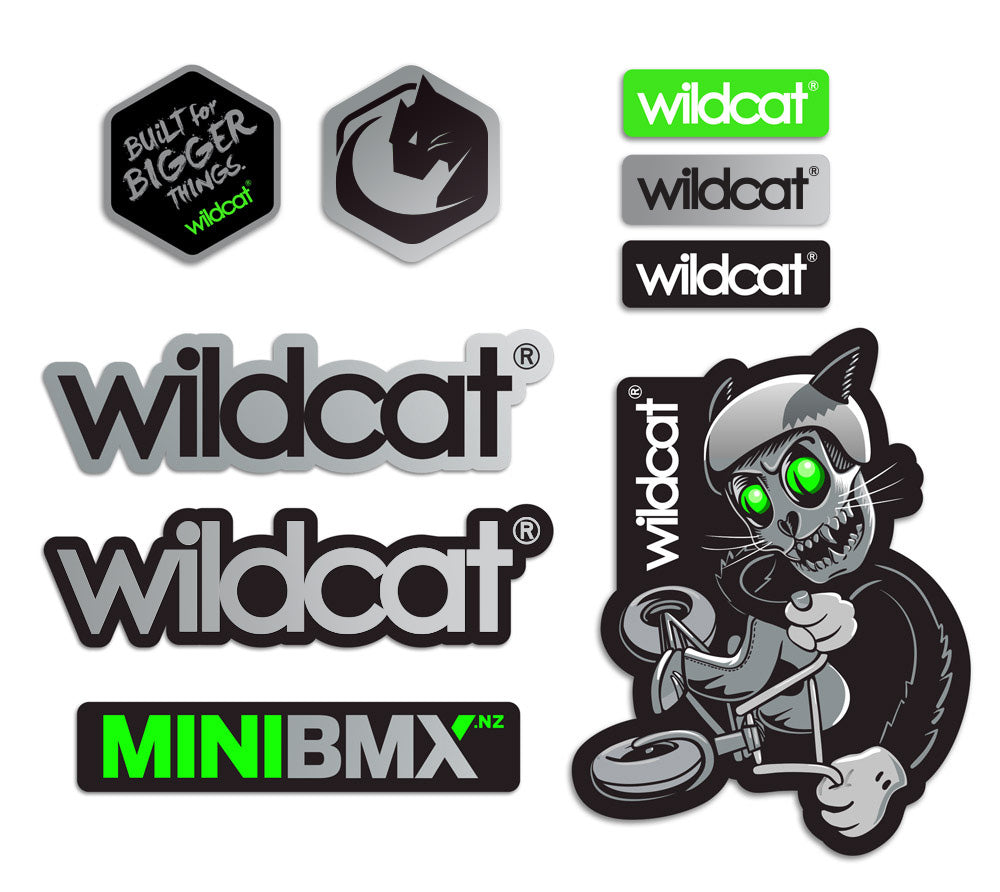 Wildcat / MiniBMX NZ sticker-fiend pack